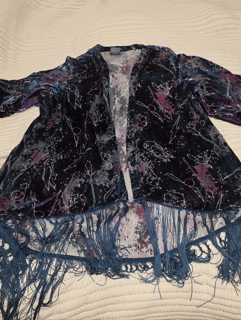Torrid Harry Potter Burnout Fringe Open Kimono 0x